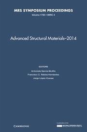 Advanced Structural Materials - 2014: Volume 1765