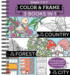 Color & Frame - 3 Books in 1 - Country, Forest, City (Adult Coloring Book) - New Seasons; Publications International Ltd