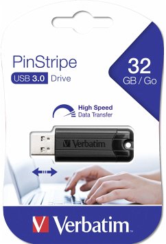 Cover Verbatim Store n Go 32GB Pinstripe USB 3.0 black 49317