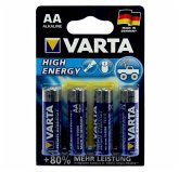 Batterie Varta Alkaline High Energy LR6 AA Mignon, 1,5 V, 4er