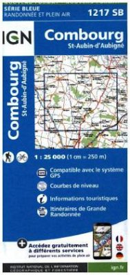 IGN Karte, Serie Bleue Combourg St.Aubin-d'Aubigne
