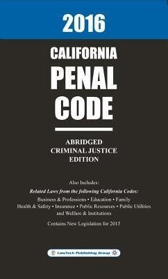Cover 2016 California Penal Code Abridged (eBook, ePUB)