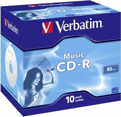 1x10 Verbatim CD-R 80 / 700MB Audio Color Live it Jewel Case
