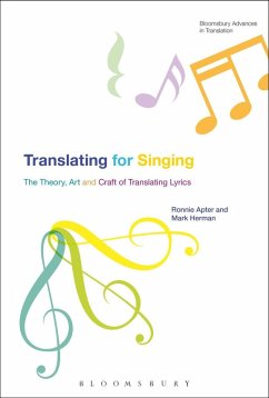 Translating For Singing (eBook, ePUB) - Apter, Ronnie; Herman, Mark