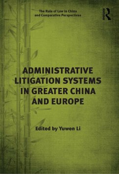 Cover Administrative Litigation Systems in Greater China and Europe (eBook, PDF)