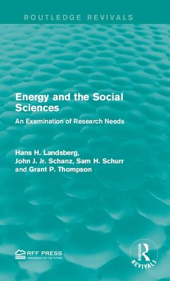 Cover Energy and the Social Sciences (eBook, PDF)