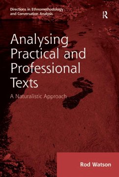 Analysing Practical and Professional Texts (eBook, PDF) - Watson, Rod