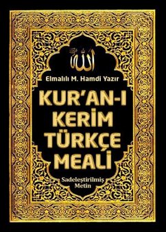 Kurani Kerim Türkçe Meali: Elmalili M. Hamdi Yazir (eBook, ePUB) - Yazir, Elmalili M. Hamdi; Türkçe Meali, Kurani Kerim