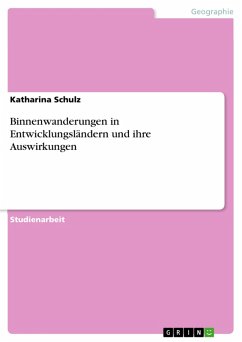 Binnenwanderungen in Entwicklungsländern und ihre Auswirkungen (eBook, PDF) - Schulz, Katharina