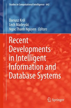 Recent Developments in Intelligent Information and Database Systems (eBook, PDF)