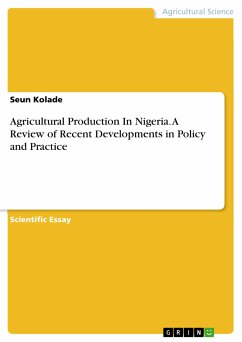 Agricultural Production In Nigeria. A Review of Recent Developments in Policy and Practice (eBook, PDF) - Kolade, Seun