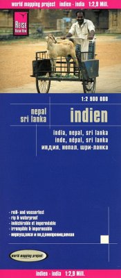 Reise Know-How Landkarte Indien (1:2.900.000) mit Nepal und Sri Lanka. India, Nepal, Sri Lanka / Inde, Népal, Sri Lanka