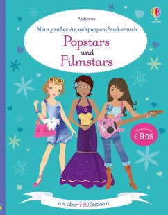 Mein großes Anziehpuppen-Stickerbuch: Popstars und Filmstars - Watt, Fiona;Bowman, Lucy