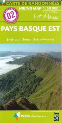 Carte de randonnées Pyrénées - Pays Basque Est - Barétous - Soule - Basse Navarre