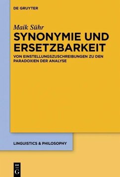 Synonymie und Ersetzbarkeit (eBook, PDF) - Sühr, Maik