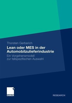 Cover Lean oder MES in der Automobilzulieferindustrie (eBook, PDF)