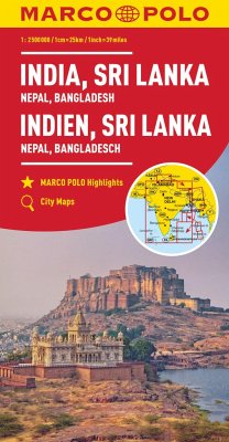 India, Sri Lanka, Nepal, Bangladesh Marco Polo Map\India Sri, Lanka