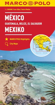Mexico Marco Polo Map - MARCO POLO Kontinentalkarte Mexiko, Guatemala, Belize, El Salvador 1:2,5 Mio.