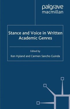 Stance and Voice in Written Academic Genres - Sancho Guinda, Carmen
