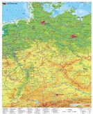 Stiefel Wandkarte Großformat Deutschland physisch