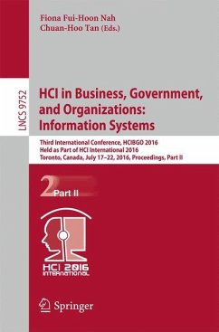 HCI in Business, Government, and Organizations: Information Systems