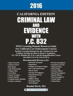 Cover 2016 California Criminal Law and Evidence with P.C. 832 (eBook, ePUB)