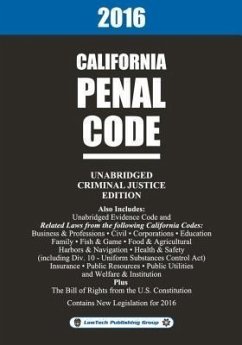 Cover 2016 California Penal Code Unabridged (eBook, ePUB)