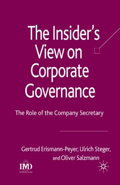 The Insider's View on Corporate Governance (eBook, PDF) - Erismann-Peyer, G.; Steger, U.; Salzmann, O.