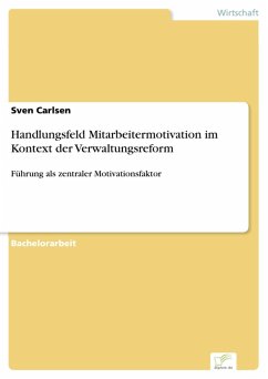 Cover Handlungsfeld Mitarbeitermotivation im Kontext der Verwaltungsreform (eBook, PDF)