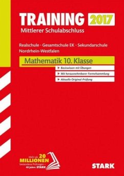 Cover Training Zentrale Prüfung Nordrhein-Westfalen 2017 - Mathematik 10. Klasse, Realschule / Gesamtschule EK/ Sekundarschule