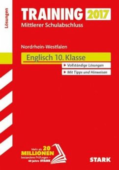 Cover Training Zentrale Prüfung Nordrhein-Westfalen 2017 - Realschule, Gesamtschule EK, Hauptschule Typ B - Englisch 10. Klasse Lösungsheft