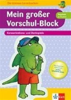 Cover Mein großer Vorschul-Block, Konzentrations- und Denkspiele