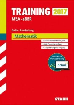 Cover Training MSA - eBBR 2017 Berlin / Brandenburg - Mathematik, inkl. Online-Prüfungstraining