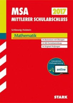 Cover Mittlerer Schulabschluss 2017 - Schleswig-Holstein - Mathematik, inkl. Online-Prüfungstraining