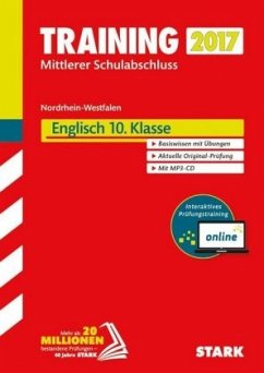Cover Training Zentrale Prüfung Nordrhein-Westfalen 2017 - Realschule, Gesamtschule EK, Hauptschule Typ B - Englisch 10. Klasse mit MP3-CD und Online-Prüfungstraining