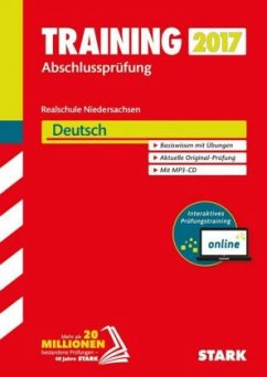 Cover Training Abschlussprüfung 2017 - Realschule Niedersachsen - Deutsch, m. MP3-CD u. Online-Prüfungstraining