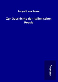 Cover Zur Geschichte der italienischen Poesie