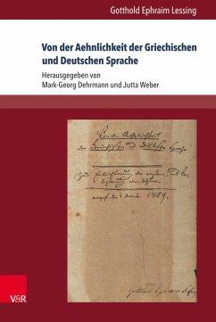 Von der Aehnlichkeit der Griechischen und Deutschen Sprache (eBook, PDF) - Lessing, Gotthold Ephraim