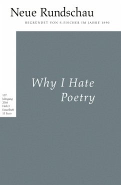 Why I Hate Poetry - Der neue amerikanische Essay