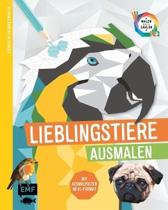 Tierisch geometrisch - Malen nach Zahlen: Lieblingstiere ausmalen - Edition Michael Fischer