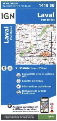 IGN Karte, Serie Bleue Laval Port Brillet
