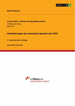 Veränderungen der deutschen Sprache seit 1945 (eBook, PDF)