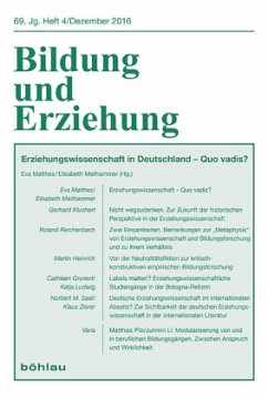 Erziehungswissenschaft in Deutschland: quo vadis?