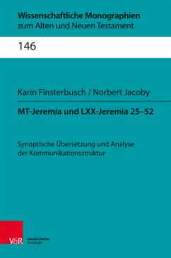 MT-Jeremia und LXX-Jeremia 25-52 - Finsterbusch, Karin;Jacoby, Norbert