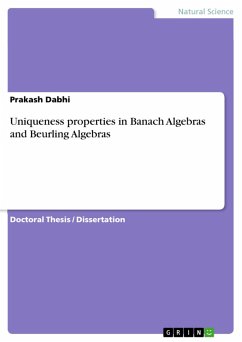 Uniqueness properties in Banach Algebras and Beurling Algebras (eBook, PDF) - Dabhi, Prakash