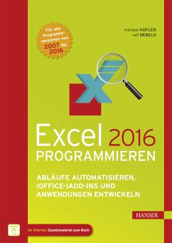 Excel 2016 programmieren (eBook, PDF) - Kofler, Michael; Nebelo, Ralf