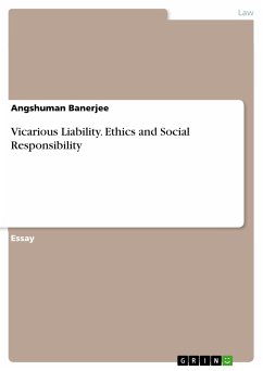 Vicarious Liability. Ethics and Social Responsibility (eBook, PDF) - Banerjee, Angshuman