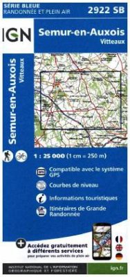 Cover IGN Karte, Serie Bleue Semur en Auxois