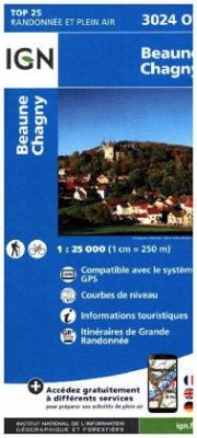Cover IGN Karte, Carte de randonnée (et plein air) Beaune Chagny