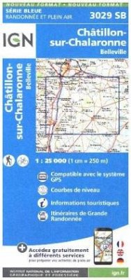 IGN Karte, Serie Bleue Chatillon sur Chalaronne